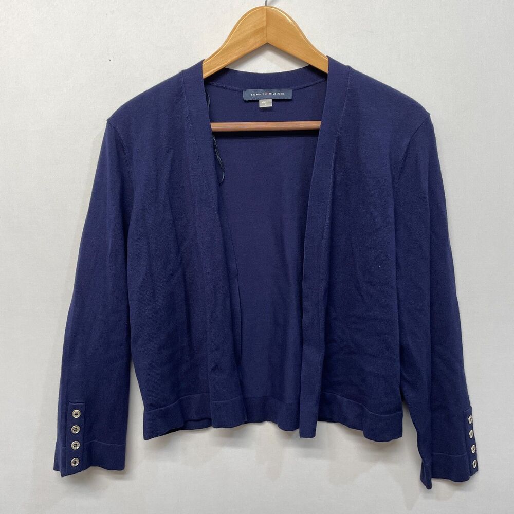 NWOT Tommy Hilfiger Women Open Front Cardigan Sweater Size Large M285 -1